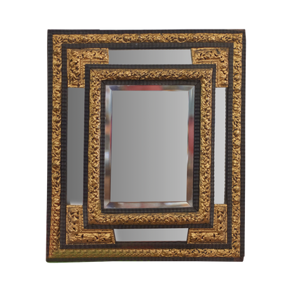 EBONIZED & GILT BAROQUE MIRROR