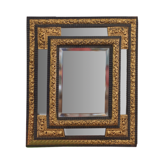 EBONIZED & GILT BAROQUE MIRROR