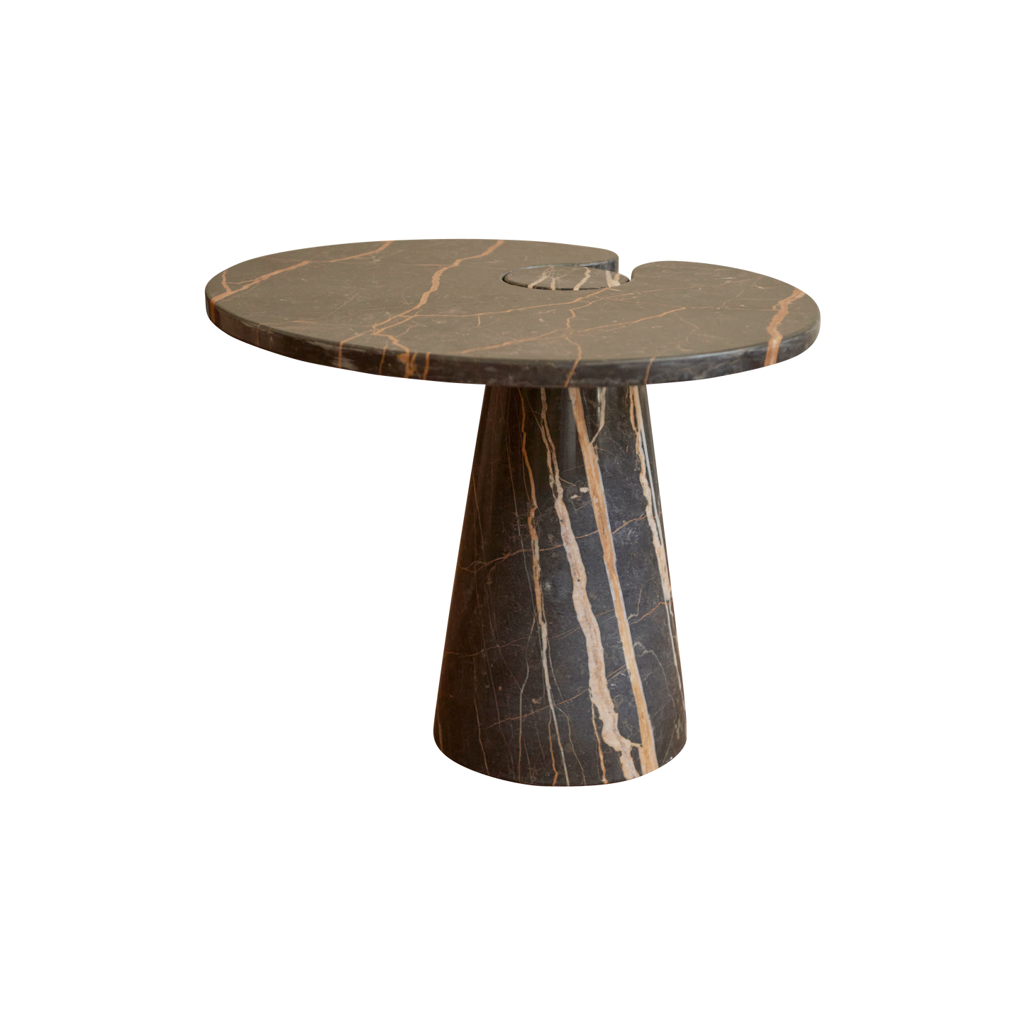 EROS BLACK VEINED MARBLE SIDE TABLES