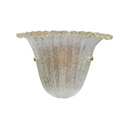 FLUTED SHELL MURANO GLASS WALL SCONCE