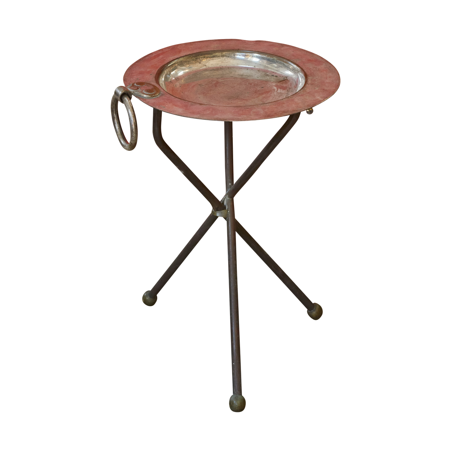FOLDING LOW SIDE TABLE w. HANDLE