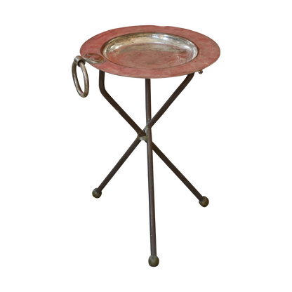 FOLDING LOW SIDE TABLE w. HANDLE