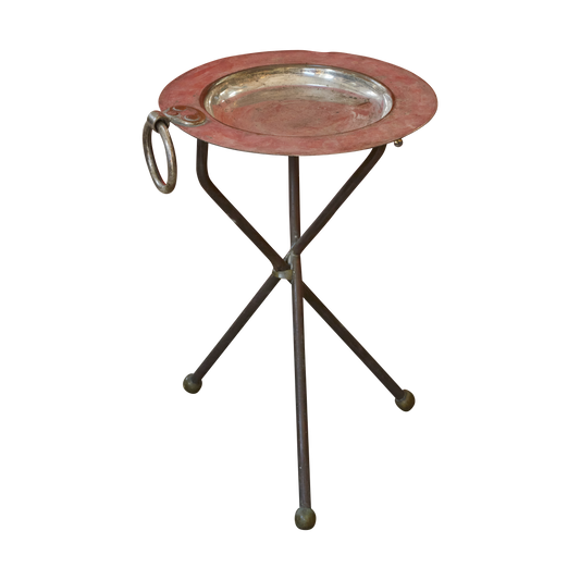 FOLDING LOW SIDE TABLE w. HANDLE