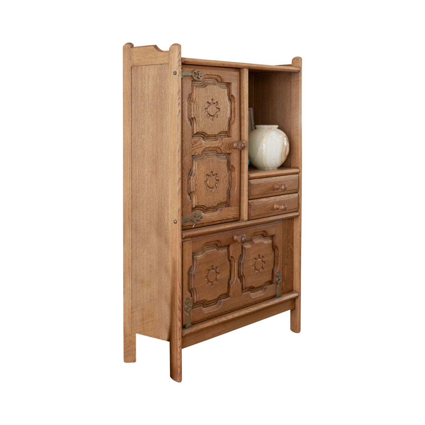 FRENCH OAK TALL SIDEBOARD