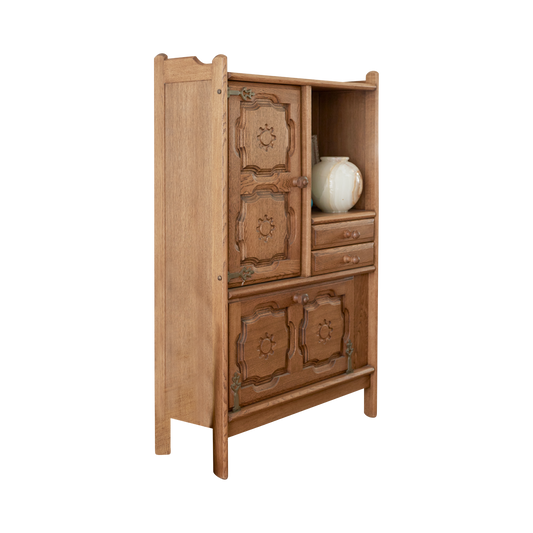 FRENCH OAK TALL SIDEBOARD