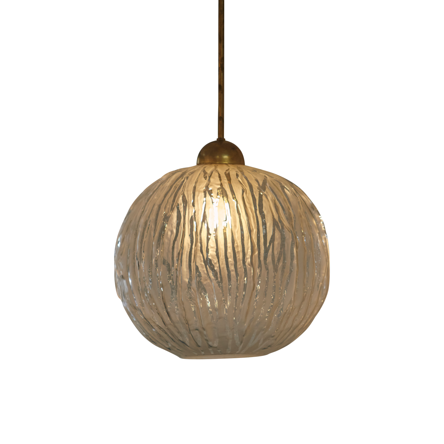 FROSTED ROUND GLASS PENDANT