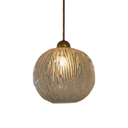FROSTED ROUND GLASS PENDANT