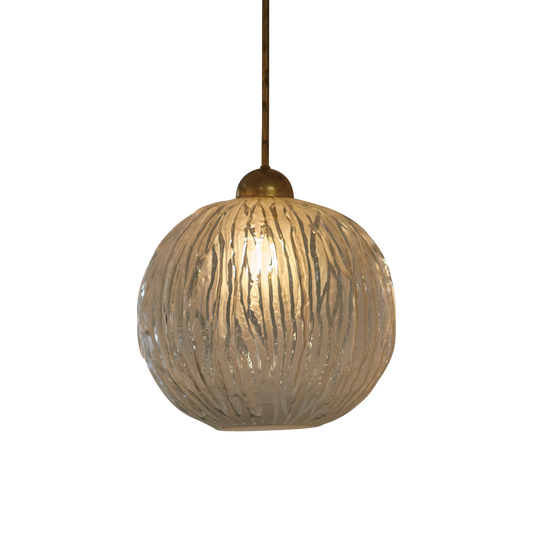 FROSTED ROUND GLASS PENDANT