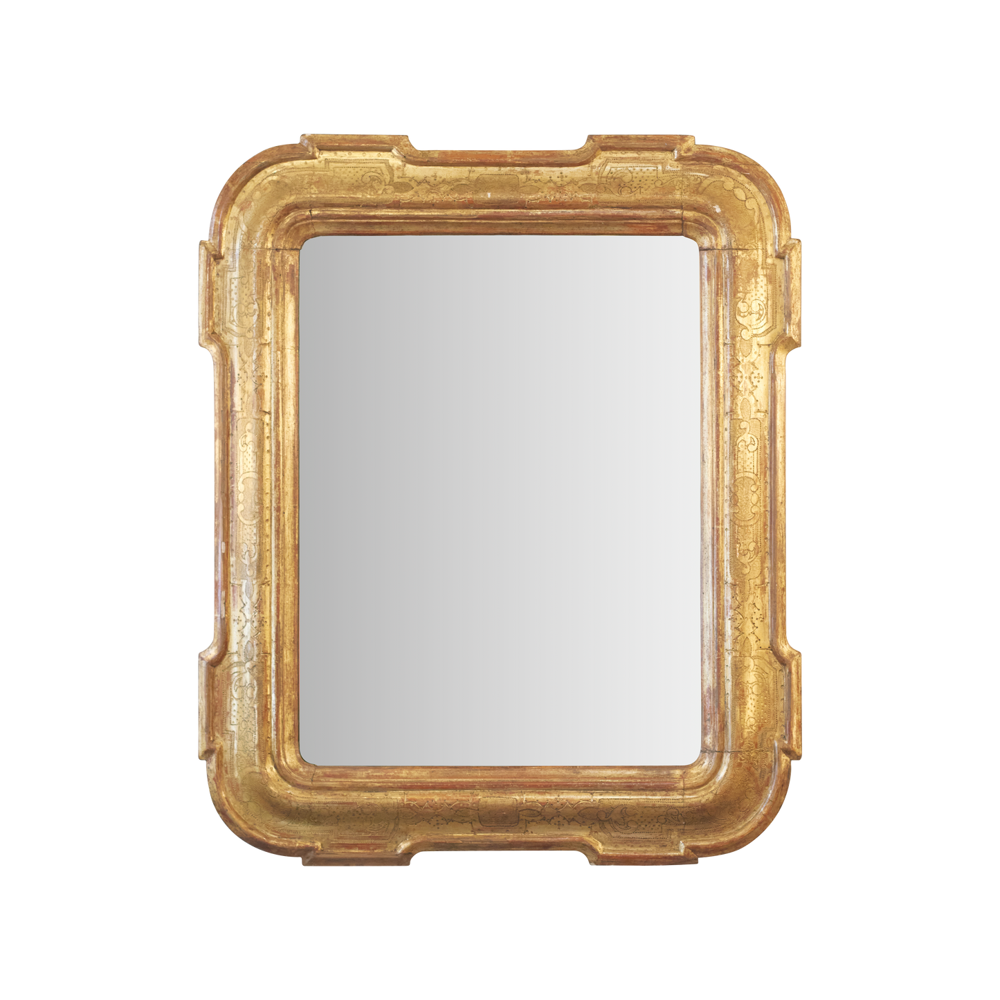GEOMETRIC LOUIS PHILIPPE SALON FINELY GILDED MIRROR