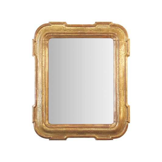 GEOMETRIC LOUIS PHILIPPE SALON FINELY GILDED MIRROR