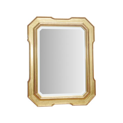 GEOMETRIC GILDED MIRROR w. BEVELED GLASS