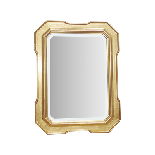 GEOMETRIC GILDED MIRROR w. BEVELED GLASS