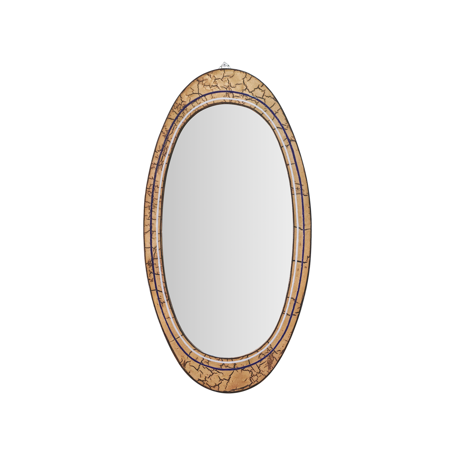 GOLD OVAL SPLIT FRAME MIRROR