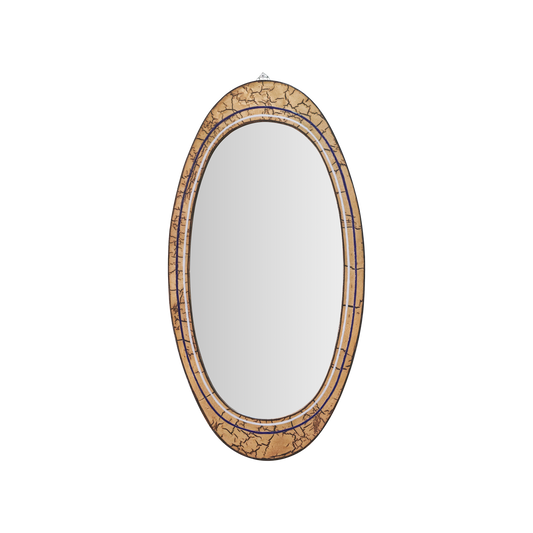 GOLD OVAL SPLIT FRAME MIRROR