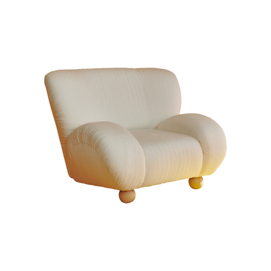 PAIR OF UPHOLSTERED CURVED ARMCHAIRS
