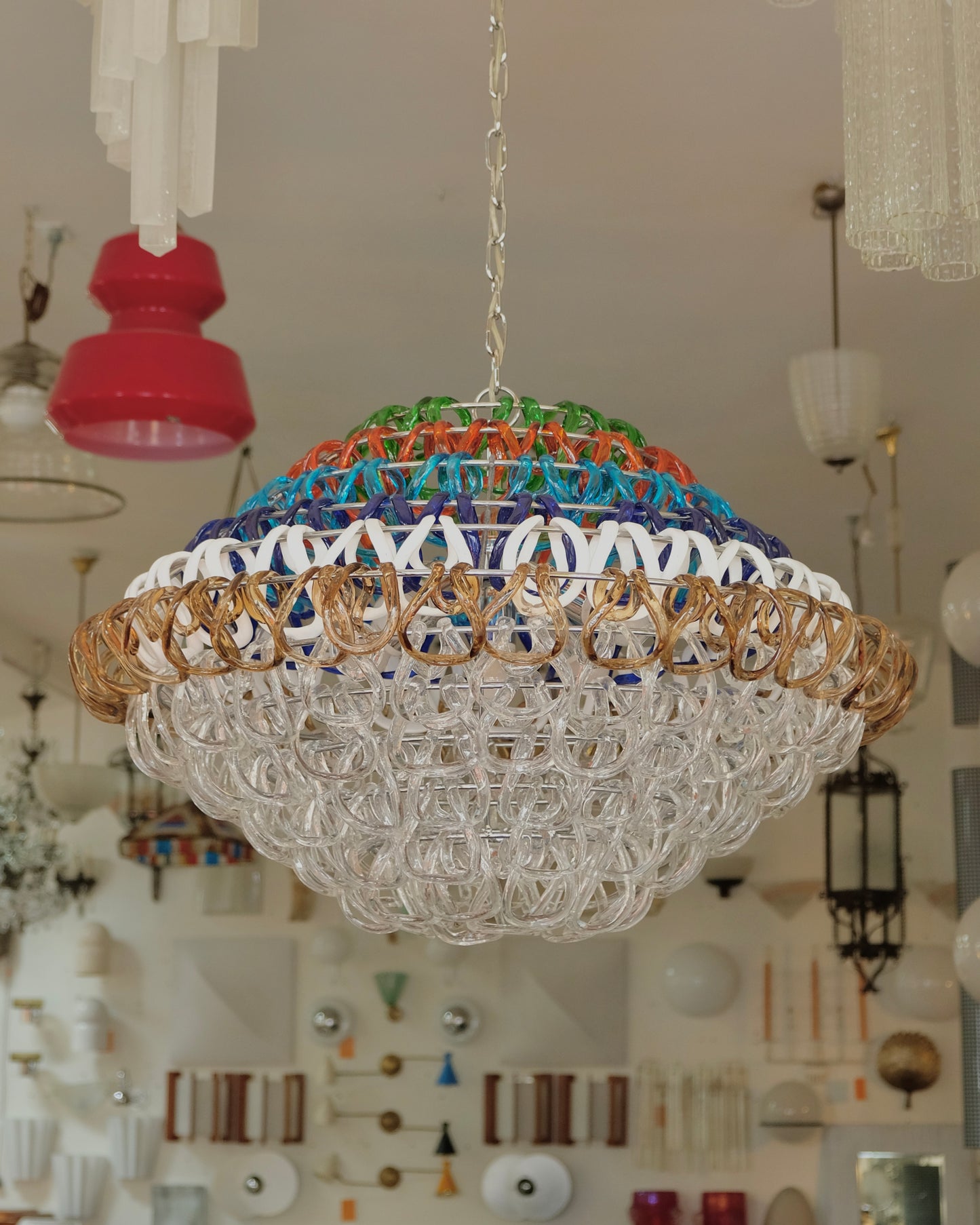 MULTICOLOURED GIOGALI SCULPTURAL RIBBON CHANDELIER