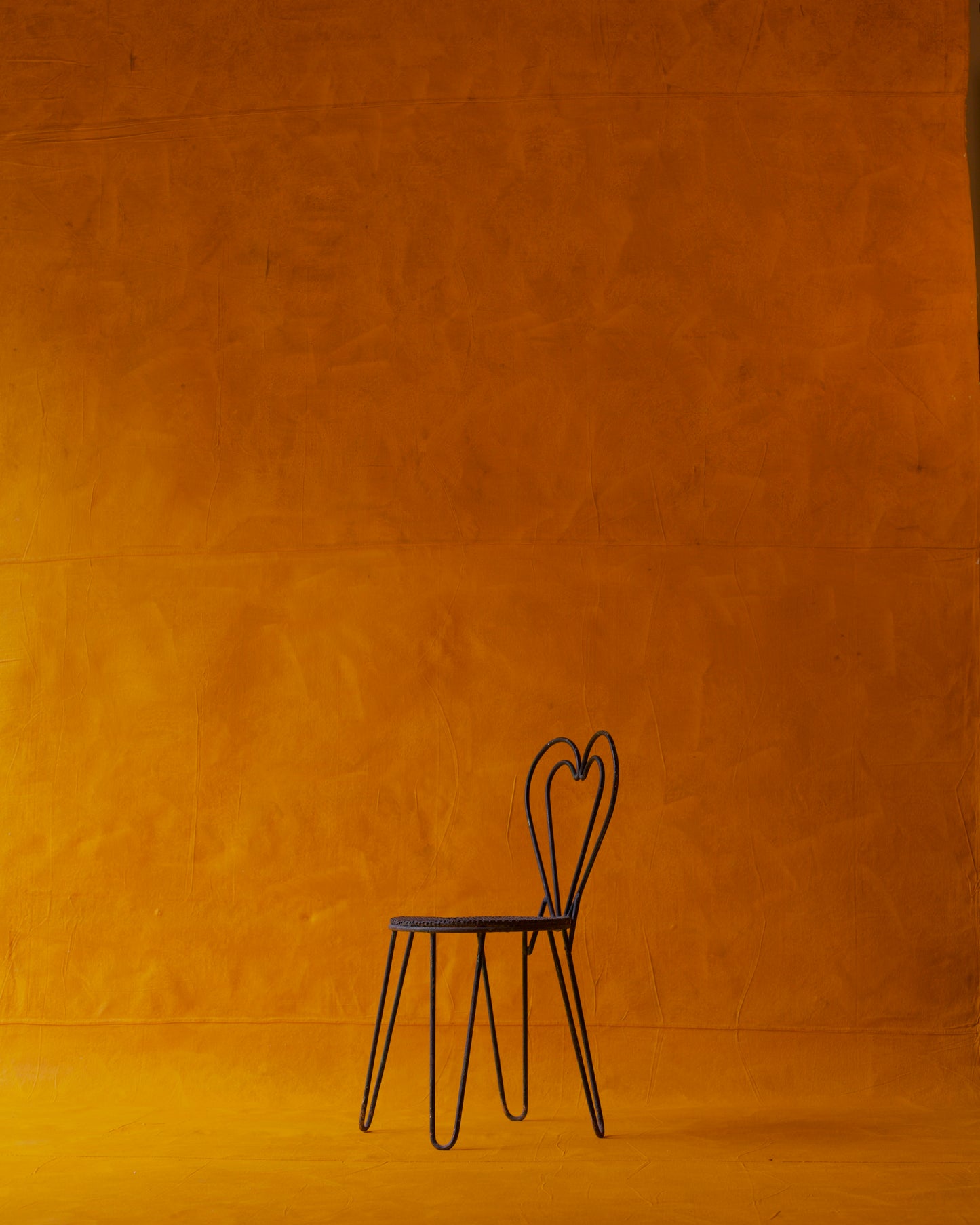 METAL HEART CHAIR IN GREEN