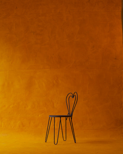METAL HEART CHAIR IN GREEN
