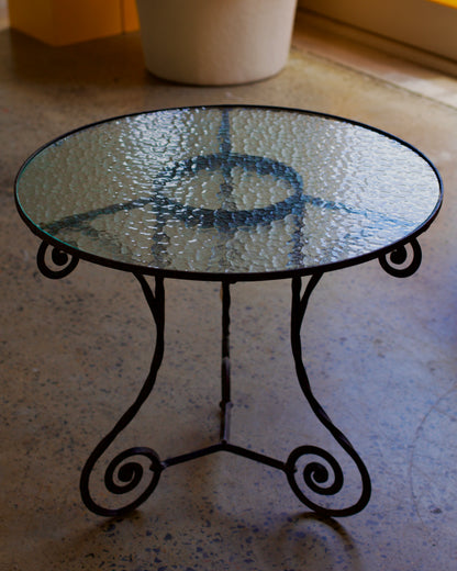 WROUGHT IRON SIDE TABLE