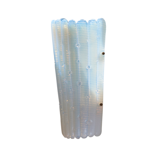 IRIDESCENT MURANO GLASS WALL SCONCE w. ETCHED DETAILS