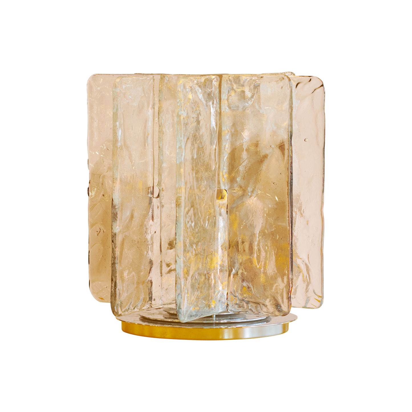 IRIDESCENT SMOKED GLASS LAMP