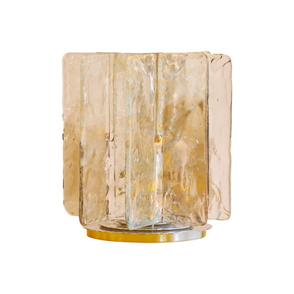 IRIDESCENT SMOKED GLASS LAMP
