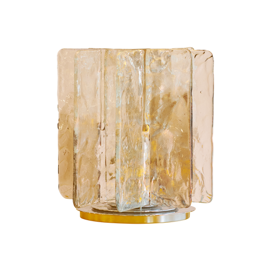 IRIDESCENT SMOKED GLASS LAMP