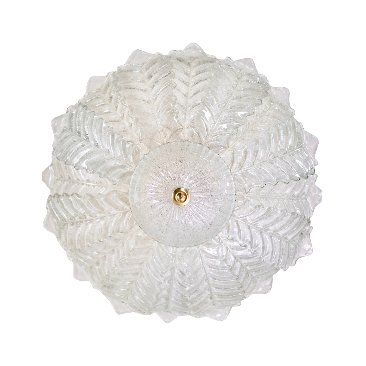 MEDIUM MURANO GLASS LEAF FLUSH MOUNT