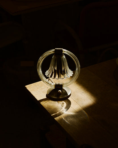 BAROVIER & TOSO BRASS TABLE LAMP