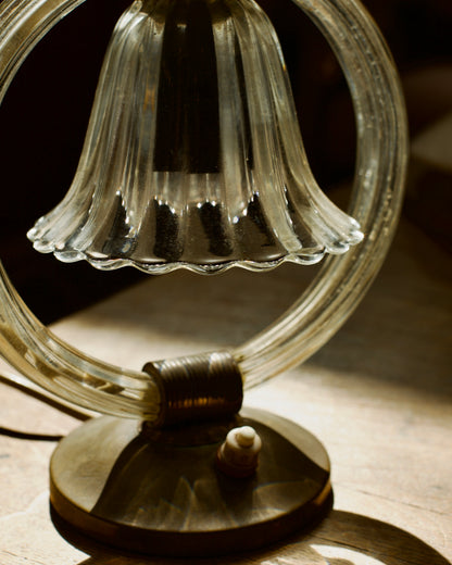 BAROVIER & TOSO BRASS TABLE LAMP