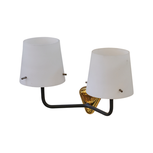 MODERNIST RED & WHITE TWIN WALL LIGHT