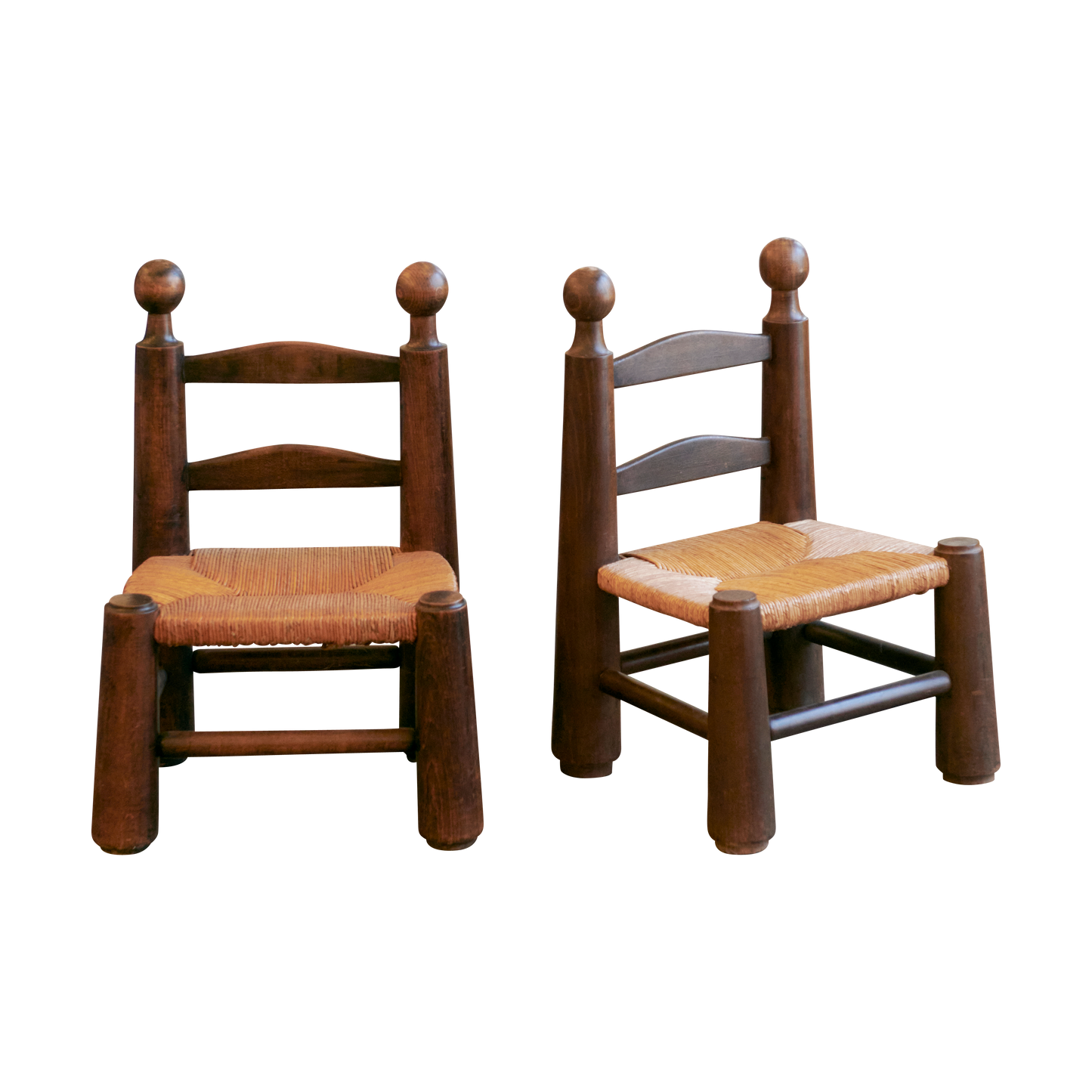 PAIR OF RUSH FIRESIDE CHAIRS