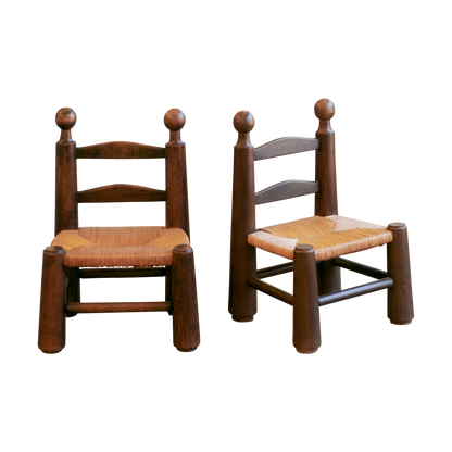 PAIR OF RUSH FIRESIDE CHAIRS