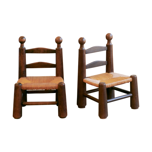 PAIR OF RUSH FIRESIDE CHAIRS