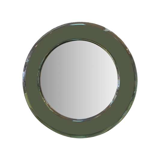 GREEN GLASS FRAMED MIRRORS