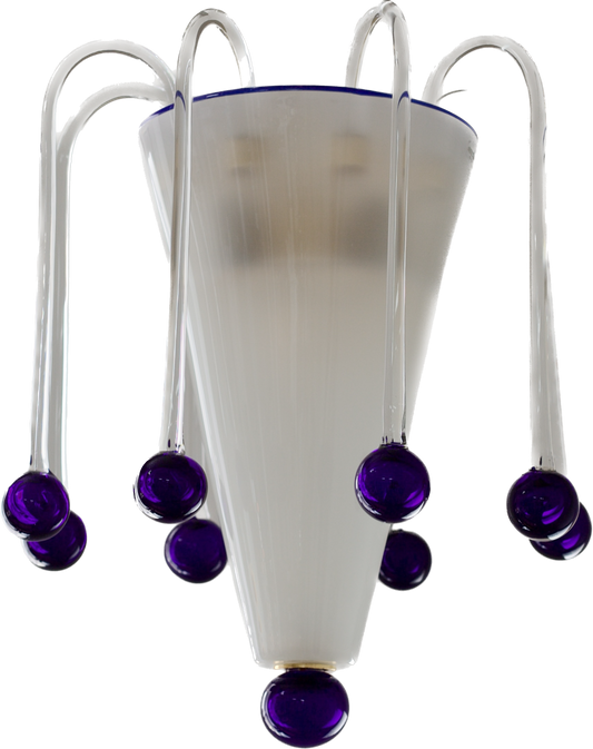 MURANO GLASS BLUE STEM PENDANT