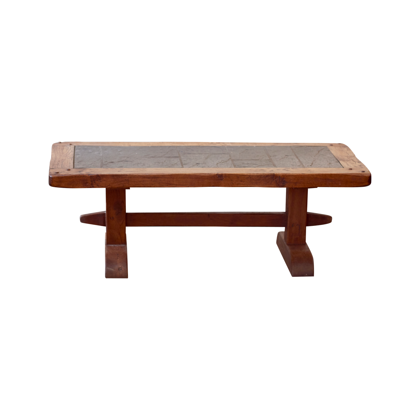 PRIMITIVE BLACK TILE TOP COFFEE TABLE