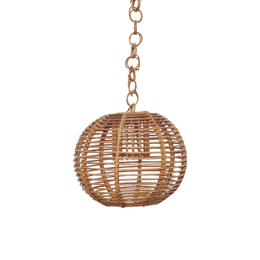 RATTAN GLOBE PENDENT