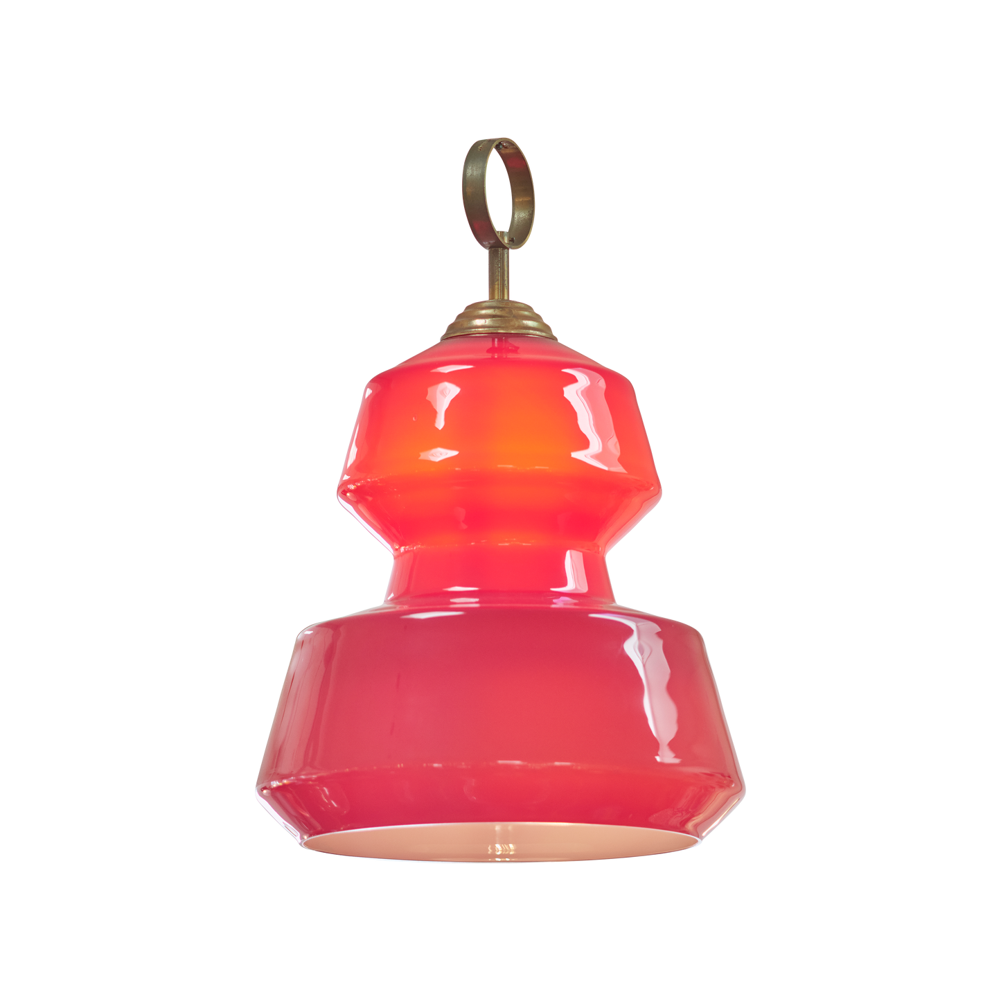 RED TAPERED BELL PENDANT