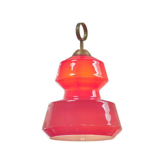 RED TAPERED BELL PENDANT