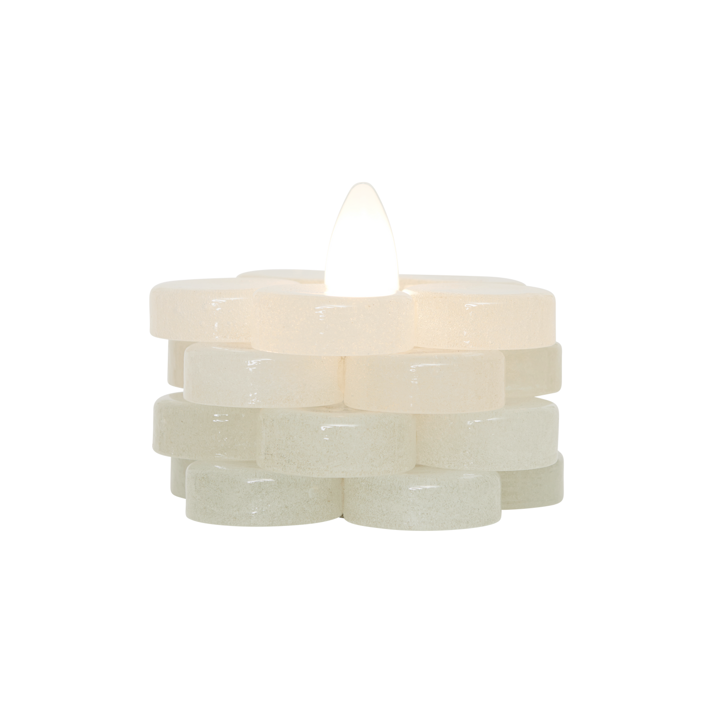 SEEDED GLASS STACKED DISC LAMP