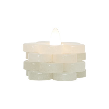SEEDED GLASS STACKED DISC LAMP