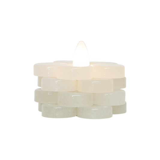 SEEDED GLASS STACKED DISC LAMP
