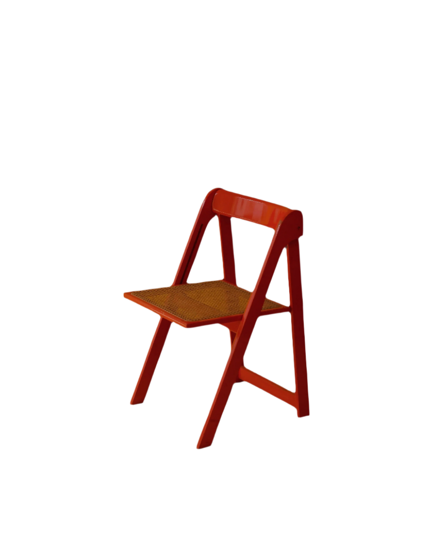 SET OF FOUR ORANGE WICKER TRIESTE CHAIRS