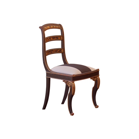 SINGLE DESK CHAIR w. SABER LEG & TRACE GILDING
