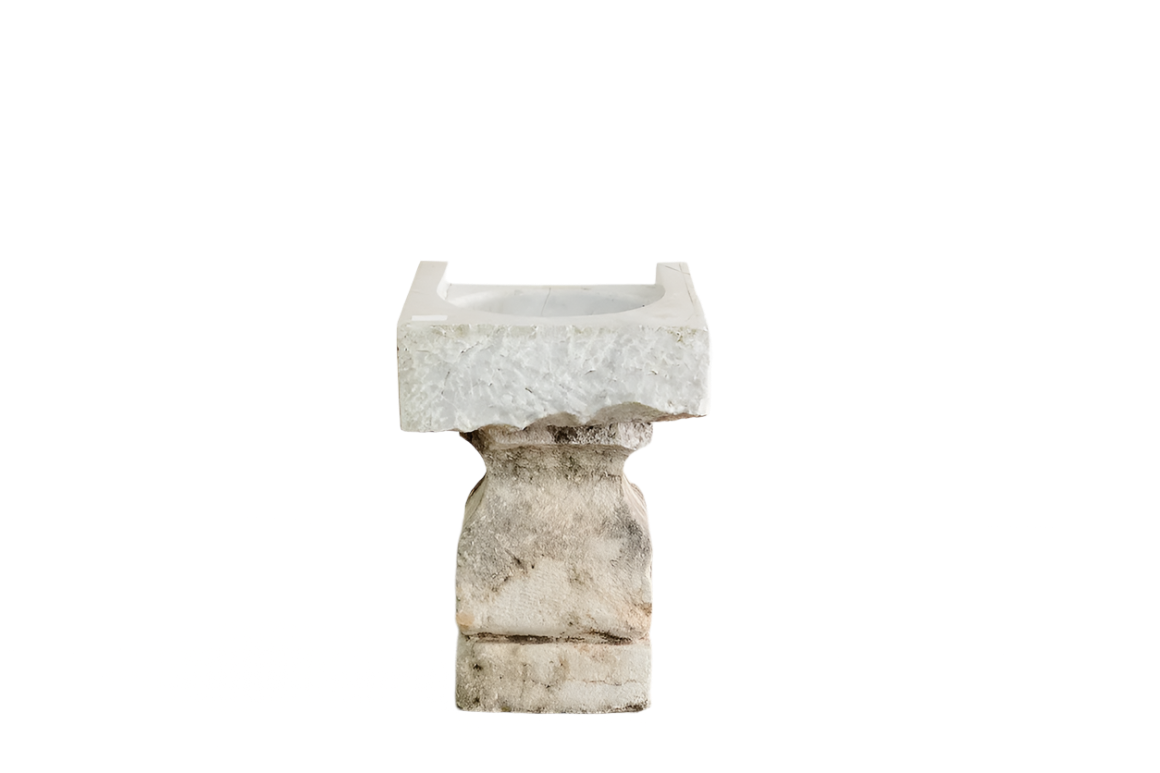 HANDCARVED CARRARA MARBLE BASIN
