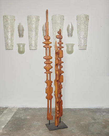 BRUTALIST TOTEM POLE SCULPTURE