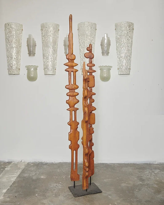 BRUTALIST TOTEM POLE SCULPTURE