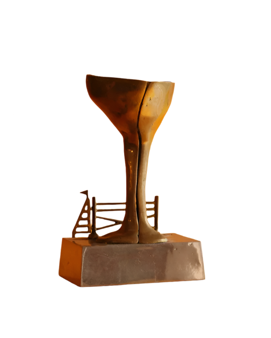 CAST ALUMINIUM & BRASS SCULPTURE