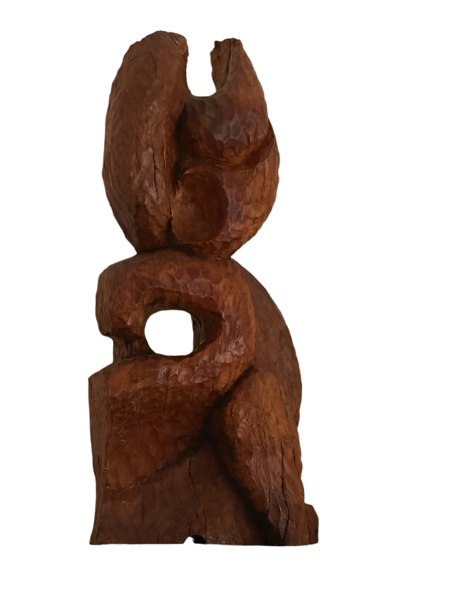 HAND CARVED ABSTRACT SCULPTURE